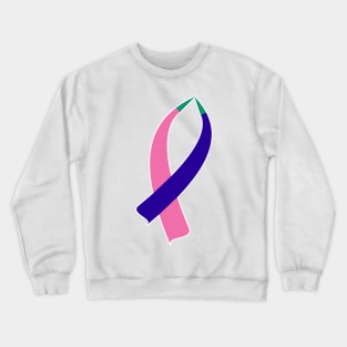 Awareness Ribbon (Thyroid Cancer) Crewneck Sweatshirt